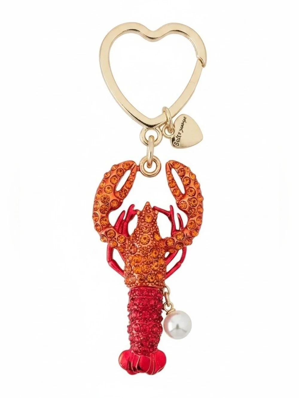 Betsey Johnson NWT Lobster Purse Charm & Keychain – Rhinestone Coastal Bag Charm